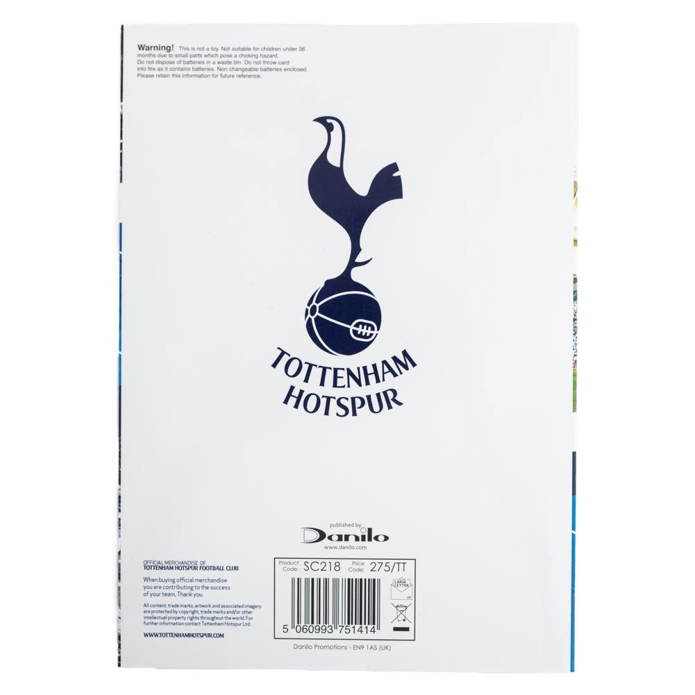 Tottenham Hotspur FC Musical Birthday Card - Gift Arch
