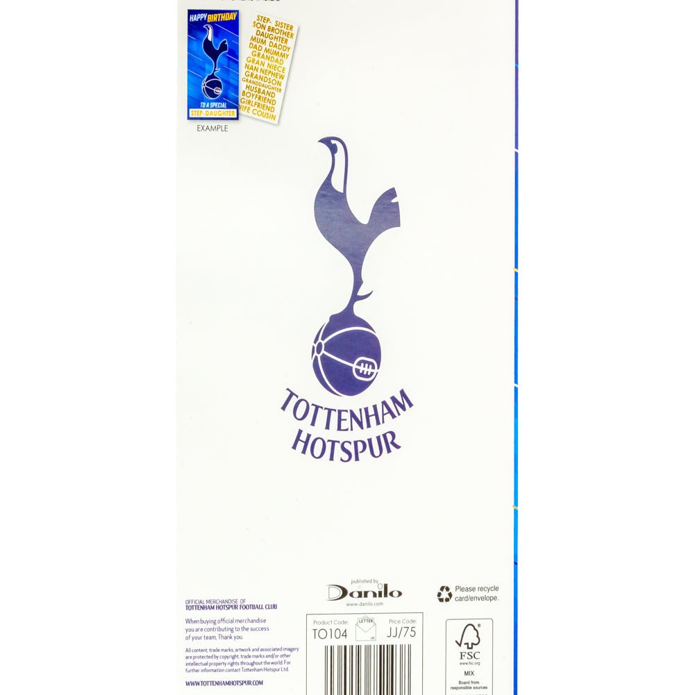 Tottenham Hotspur FC Personalised Birthday Card - Gift Arch