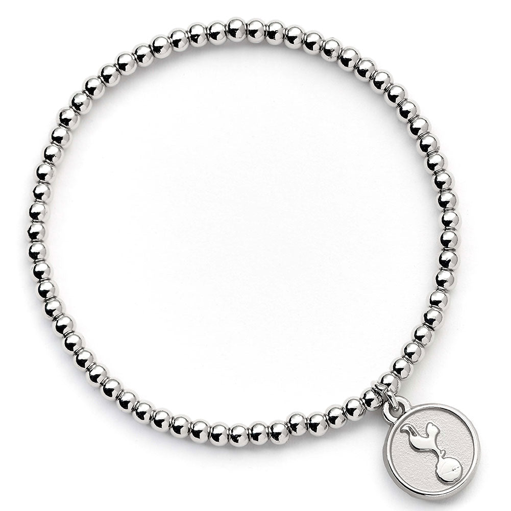 Tottenham Hotspur FC Silver Finish Bead Bracelet - Gift Arch