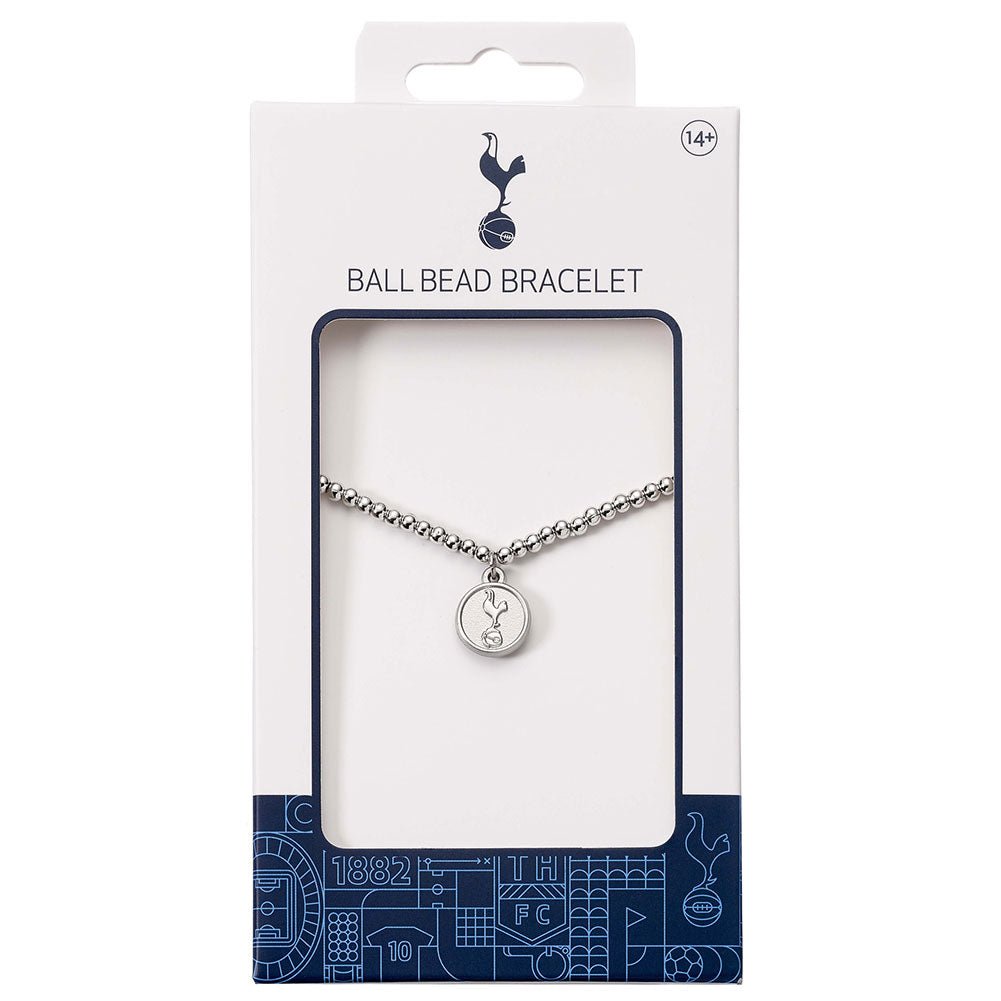 Tottenham Hotspur FC Silver Finish Bead Bracelet - Gift Arch