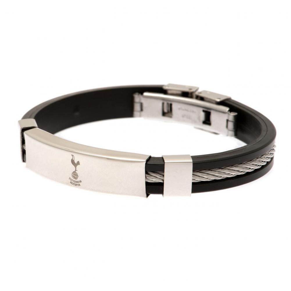 Tottenham Hotspur FC Silver Inlay Silicone Bracelet - Gift Arch
