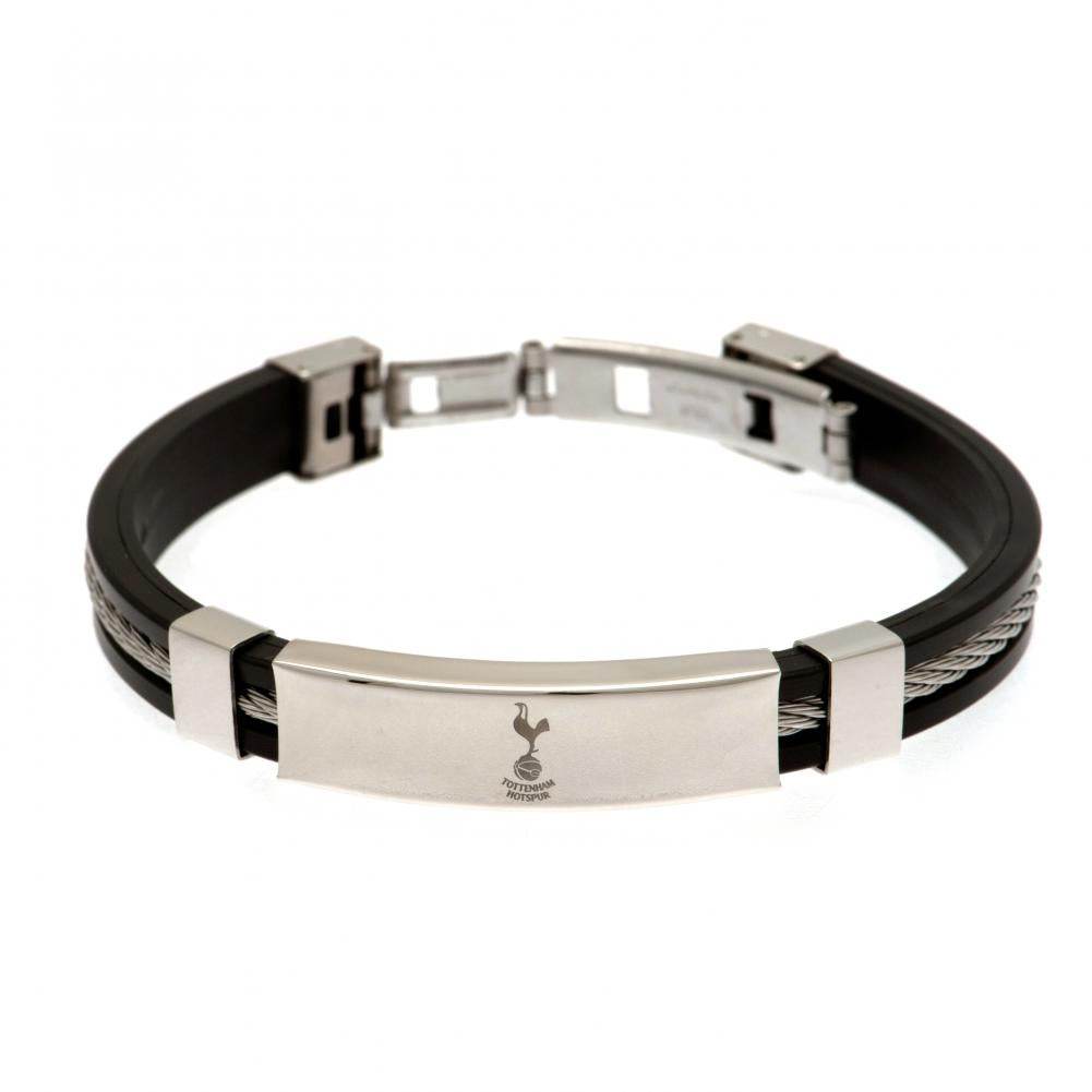 Tottenham Hotspur FC Silver Inlay Silicone Bracelet - Gift Arch