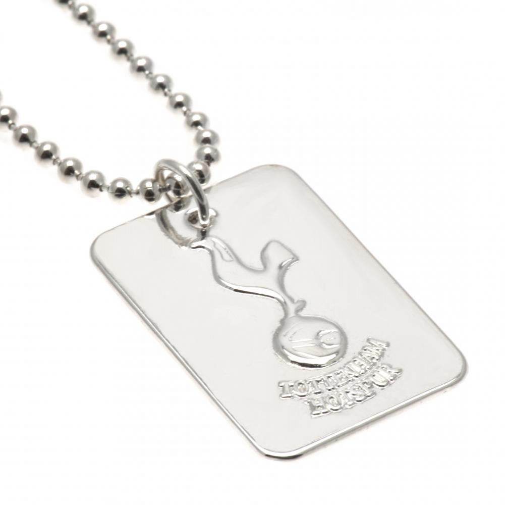 Tottenham Hotspur FC Silver Plated Dog Tag & Chain - Gift Arch