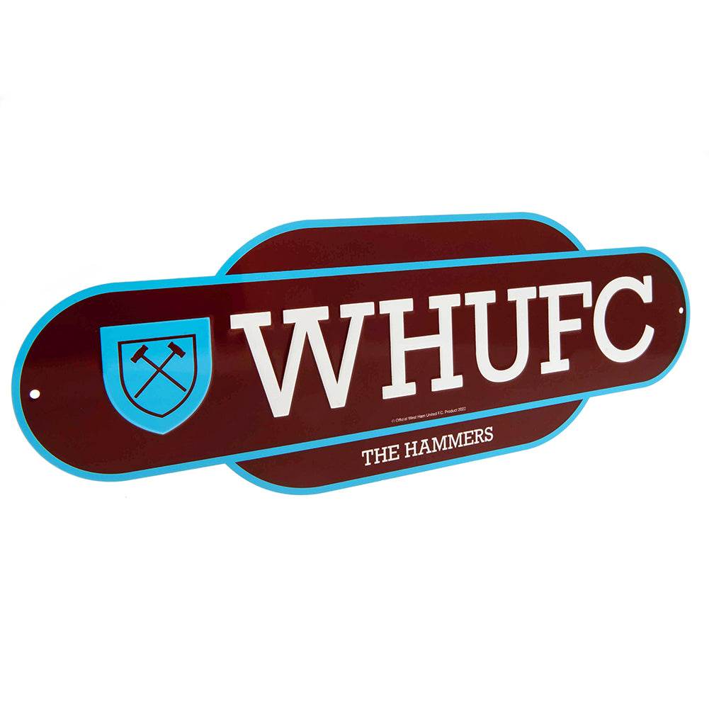 West Ham United FC Colour Retro Sign - Gift Arch