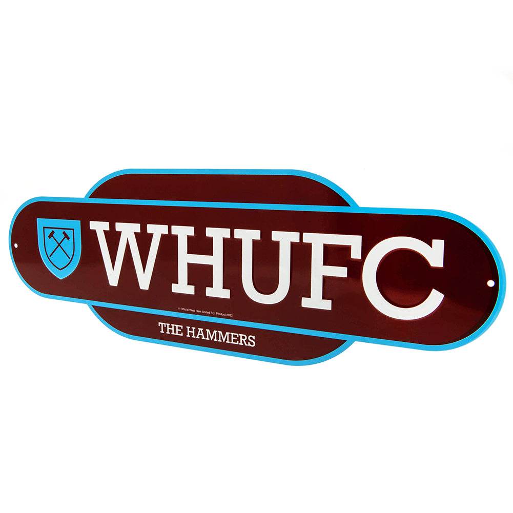 West Ham United FC Colour Retro Sign - Gift Arch