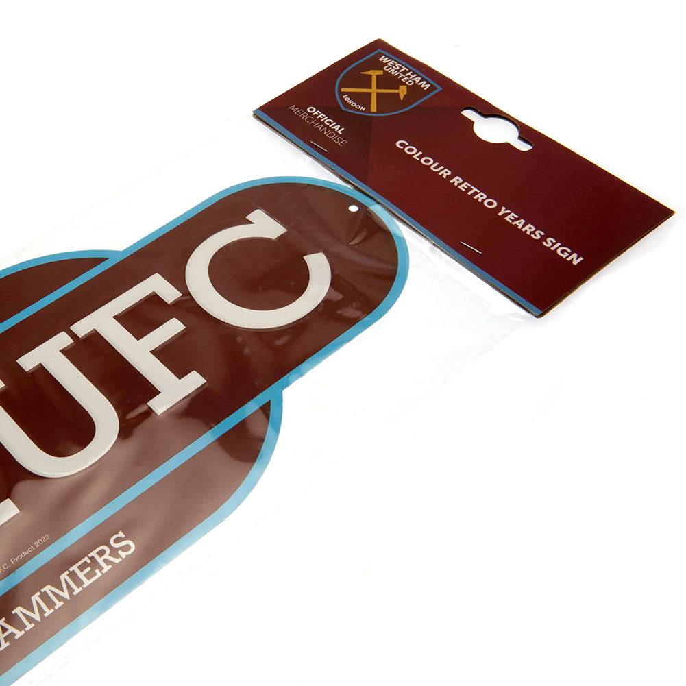 West Ham United FC Colour Retro Sign - Gift Arch