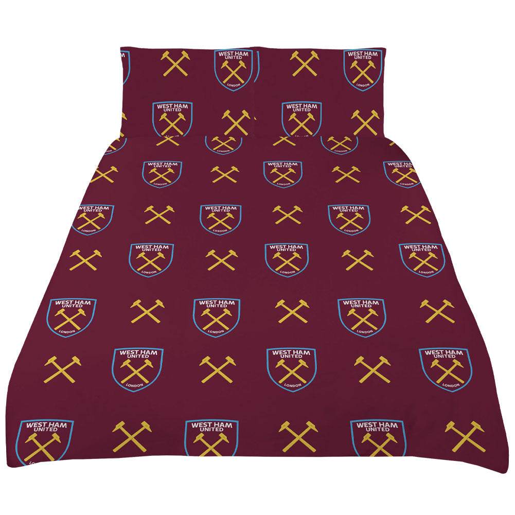 West Ham United FC Colour Split King Duvet Set - Gift Arch