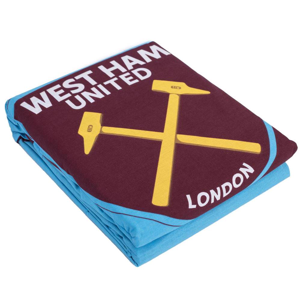 West Ham United FC Colour Split King Duvet Set - Gift Arch