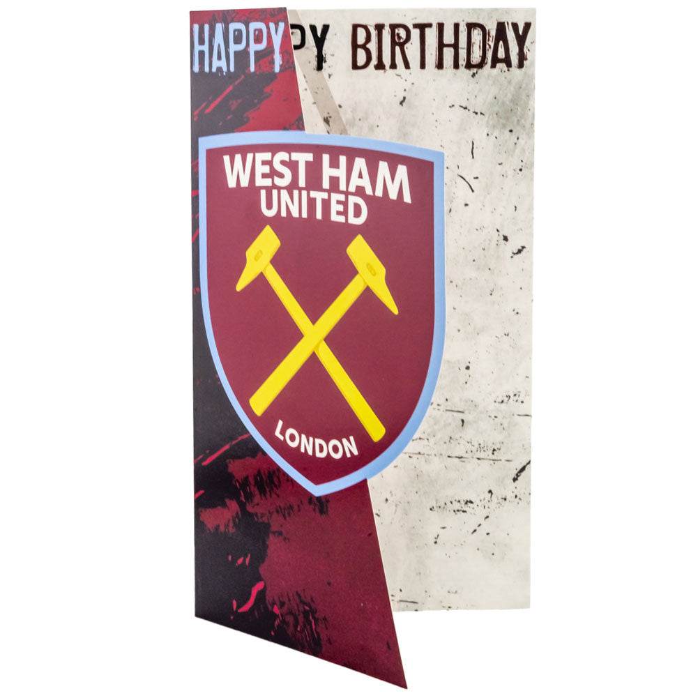 West Ham United FC Crest Birthday Card - Gift Arch
