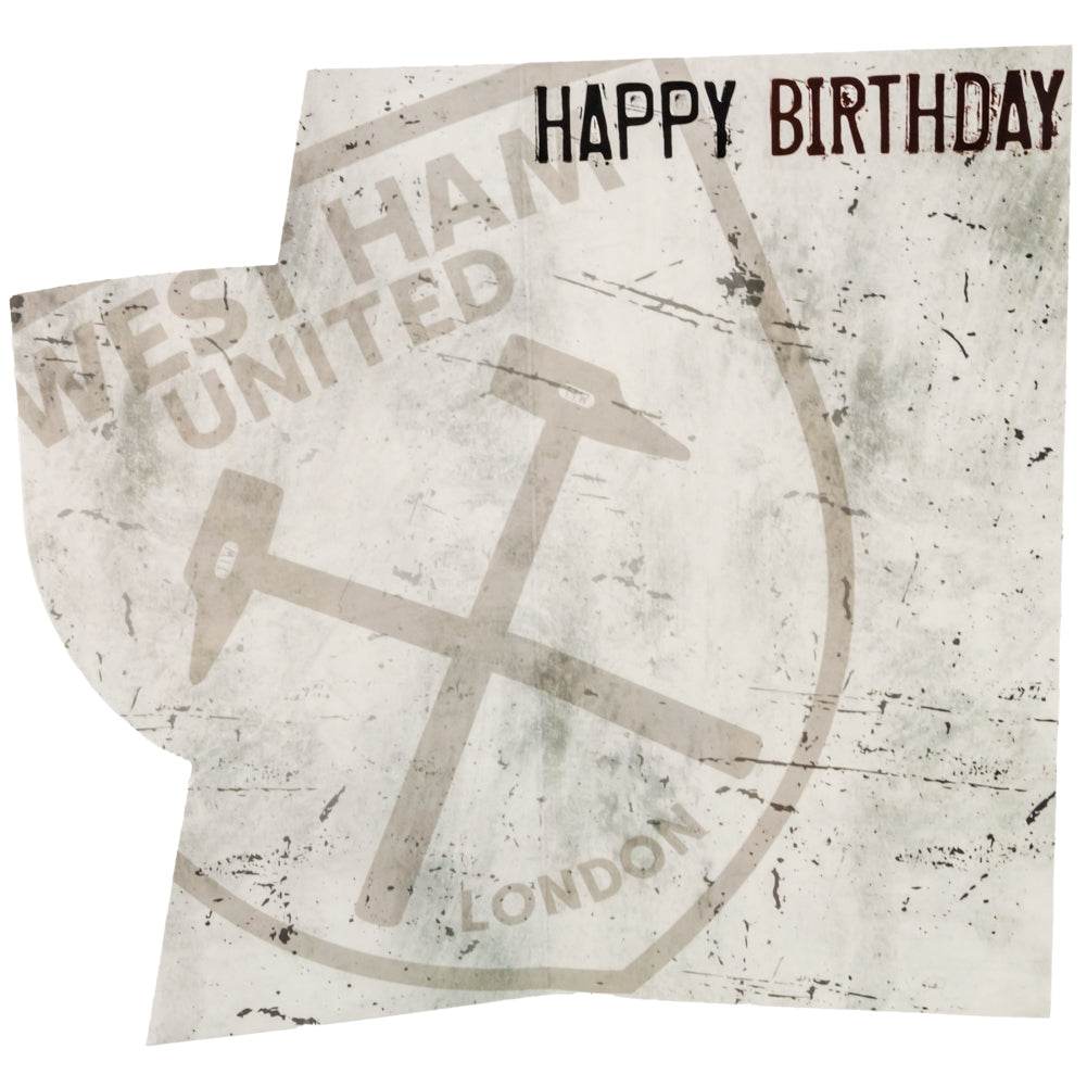 West Ham United FC Crest Birthday Card - Gift Arch