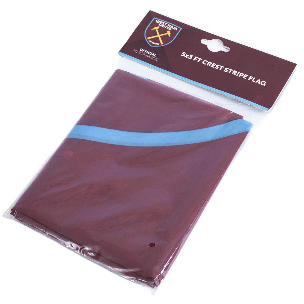West Ham United FC Crest Stripe Flag - Gift Arch