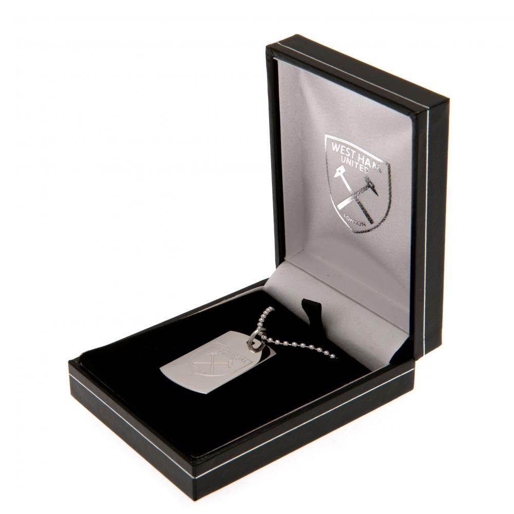 West Ham United FC Engraved Dog Tag & Chain - Gift Arch