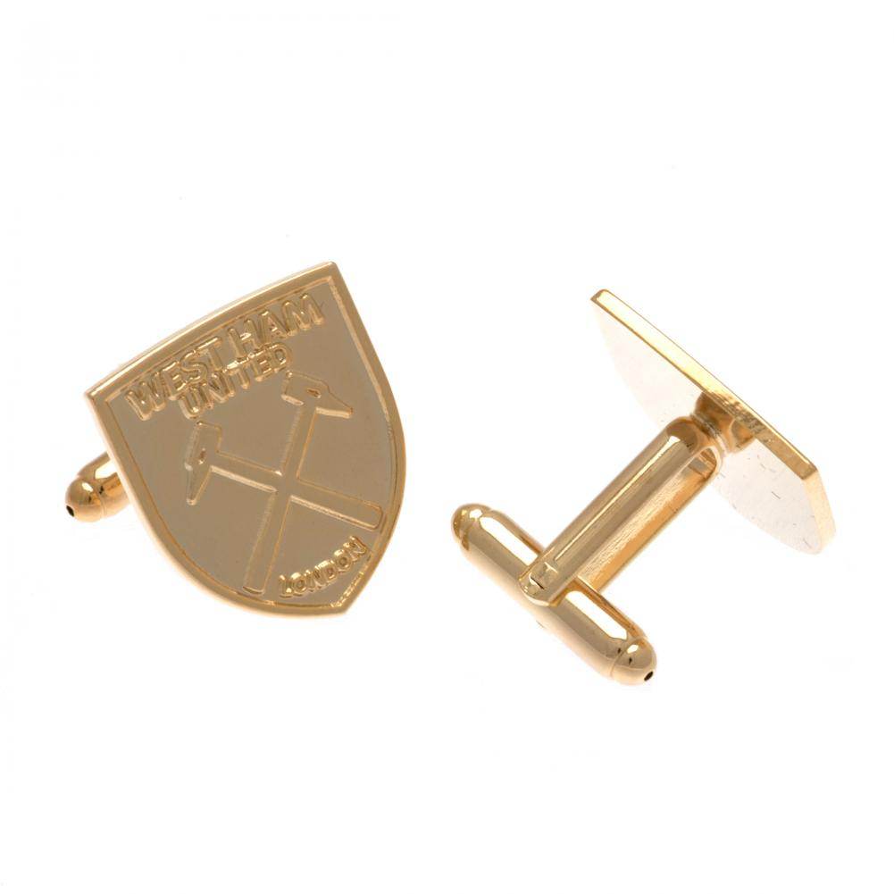 West Ham United FC Gold Plated Cufflinks - Gift Arch