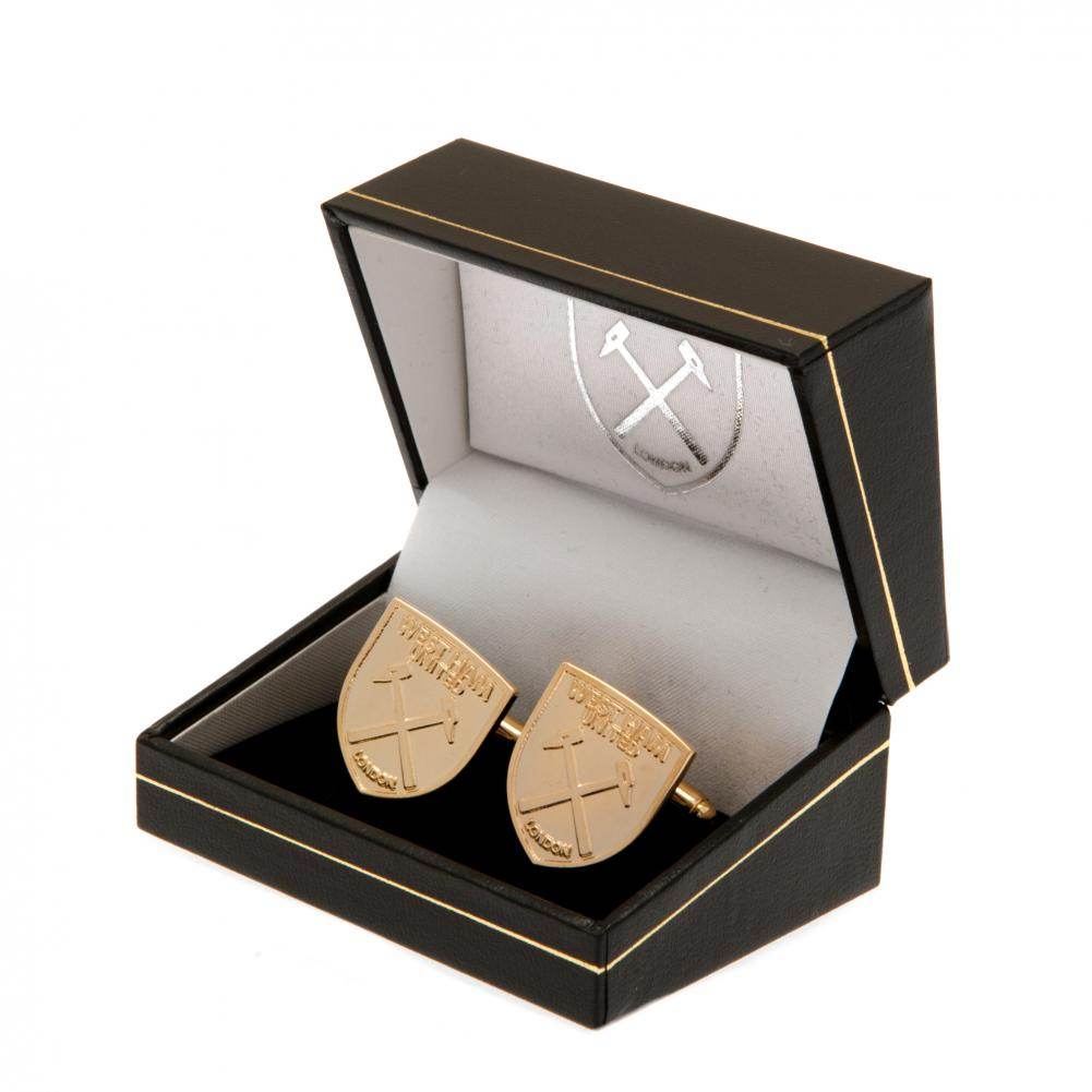 West Ham United FC Gold Plated Cufflinks - Gift Arch