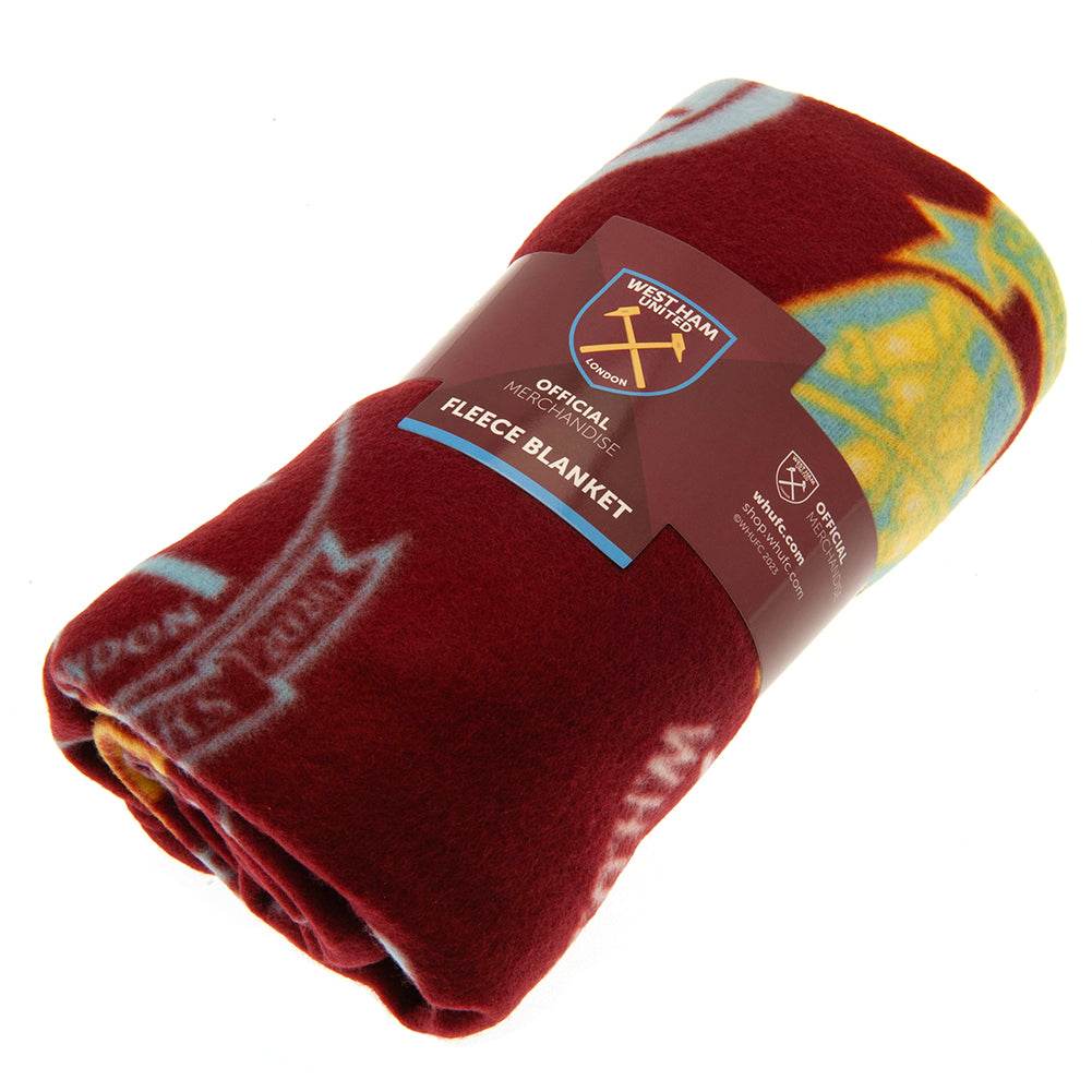West Ham United FC Historic Crests Fleece Blanket - Gift Arch