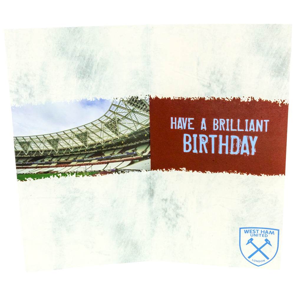 West Ham United FC Personalised Birthday Card - Gift Arch