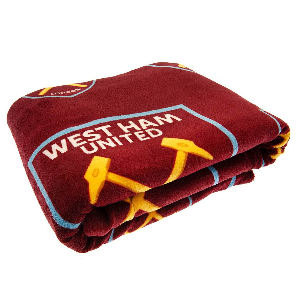 West Ham United FC Sherpa Fleece Blanket - Gift Arch