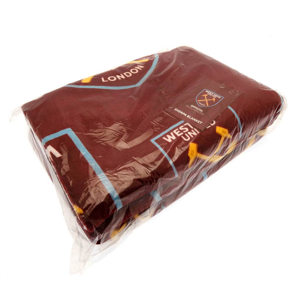 West Ham United FC Sherpa Fleece Blanket - Gift Arch