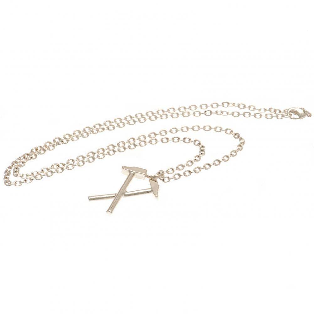 West Ham United FC Silver Plated Pendant & Chain HM - Gift Arch