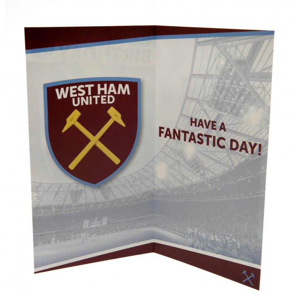 West Ham United FC Stadium Birthday Card - Gift Arch