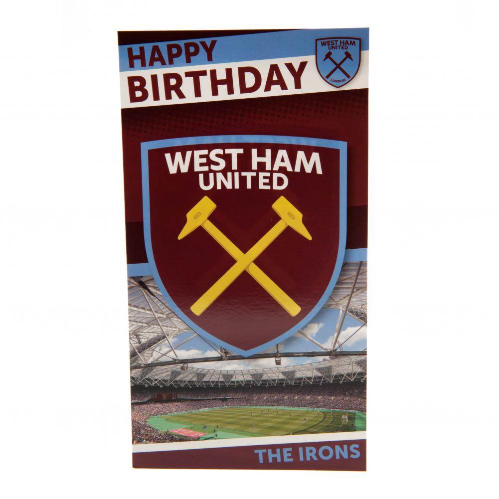 West Ham United FC Stadium Birthday Card - Gift Arch