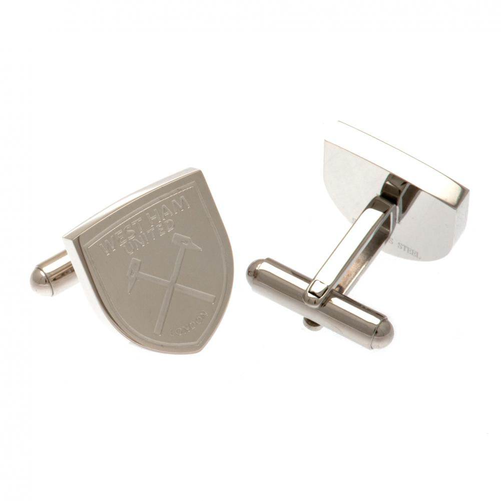 West Ham United FC Stainless Steel Formed Cufflinks - Gift Arch