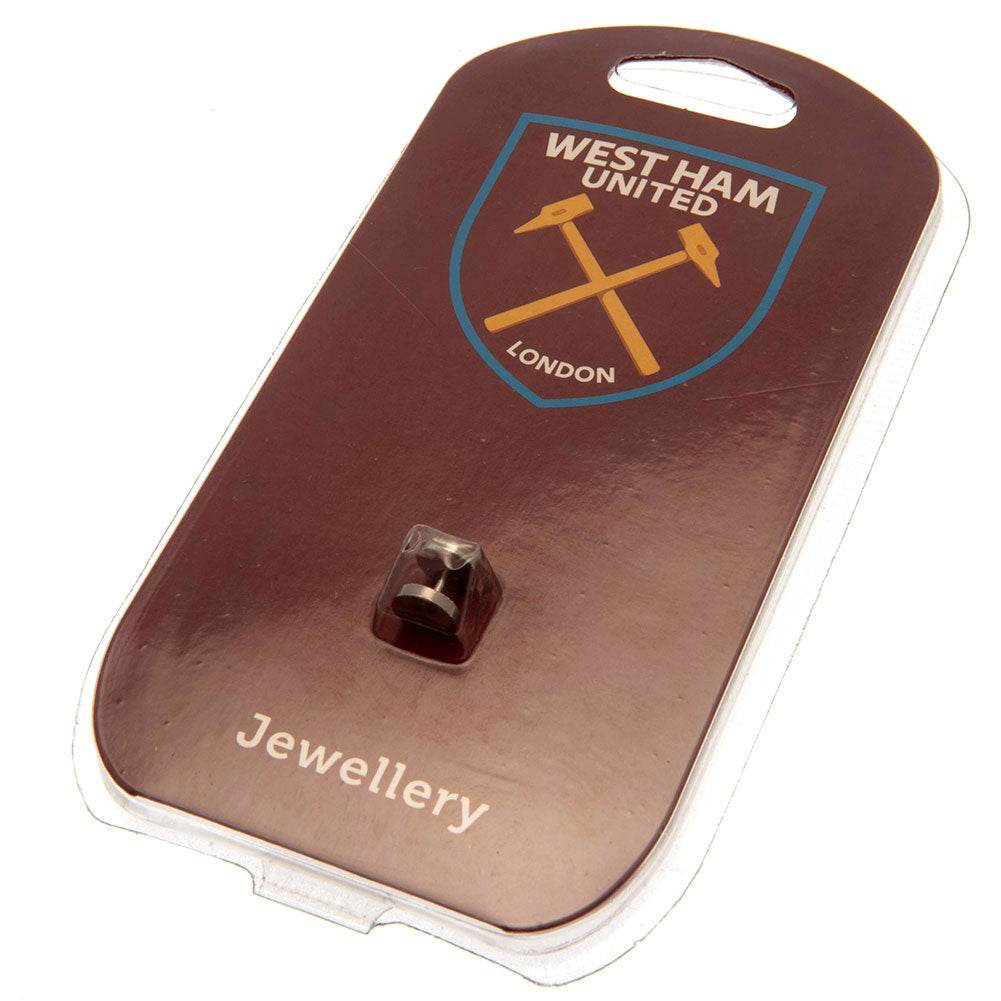 West Ham United FC Stainless Steel Stud Earring - Gift Arch