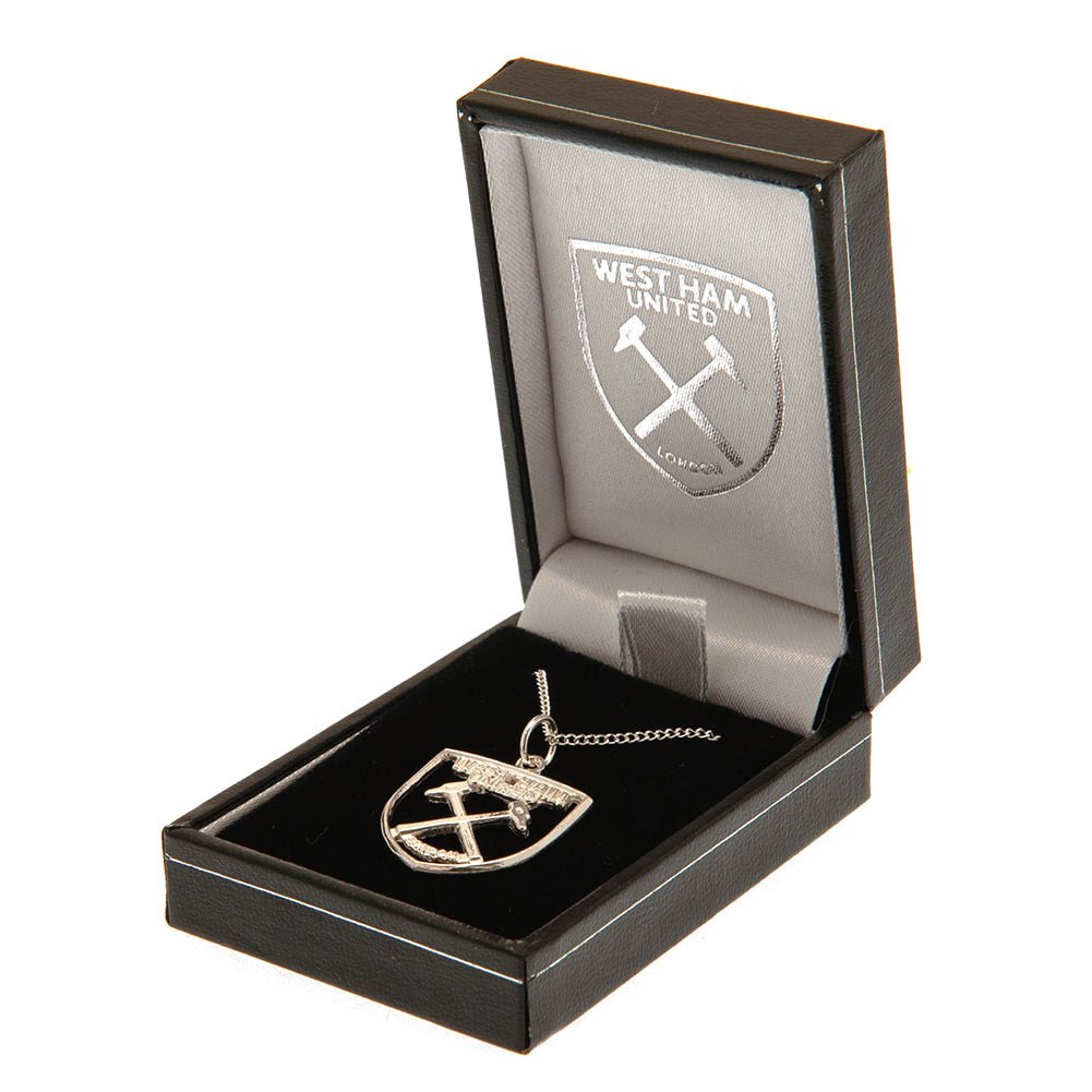 West Ham United FC Sterling Silver Pendant & Chain CR - Gift Arch