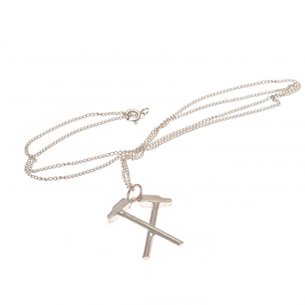 West Ham United FC Sterling Silver Pendant & Chain HM - Gift Arch