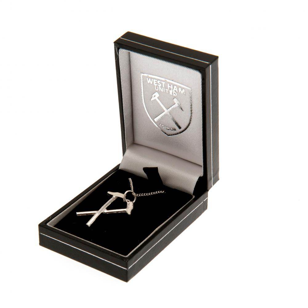 West Ham United FC Sterling Silver Pendant & Chain HM - Gift Arch
