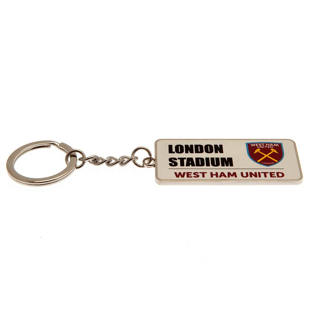 West Ham United FC Street Sign Keyring - Gift Arch