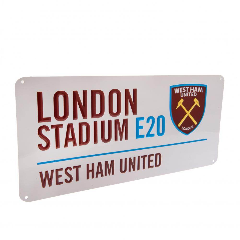 West Ham United FC White Street Sign - Gift Arch