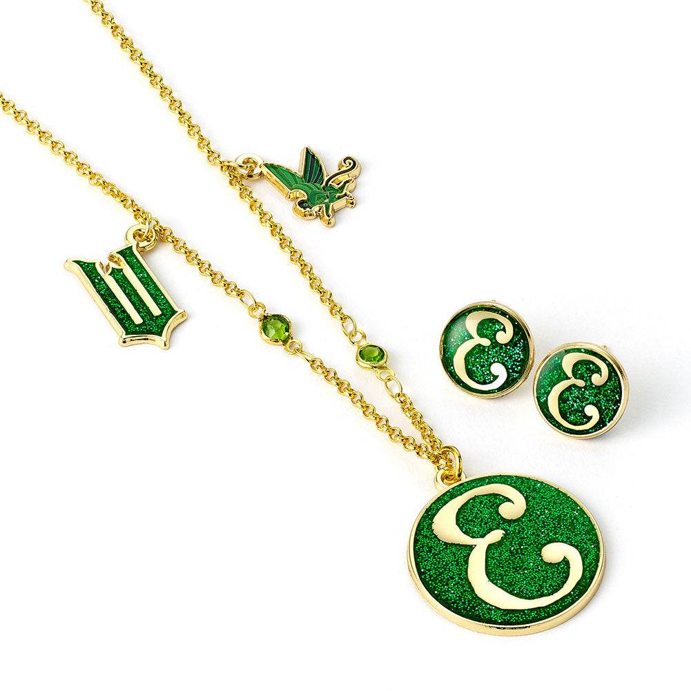 Wicked Gold Plated Elphaba Necklace & Earrings - Gift Arch