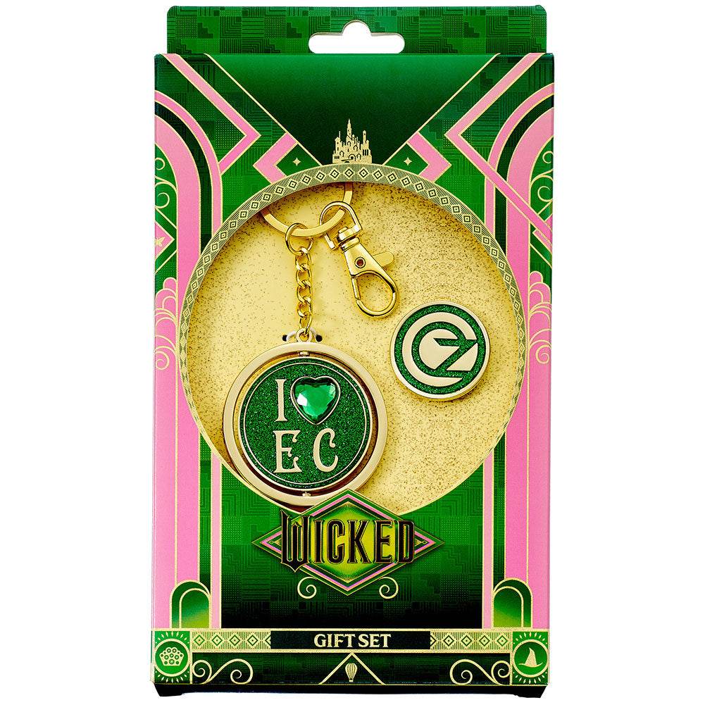 Wicked I Love Emerald City Keyring & Badge Set - Gift Arch