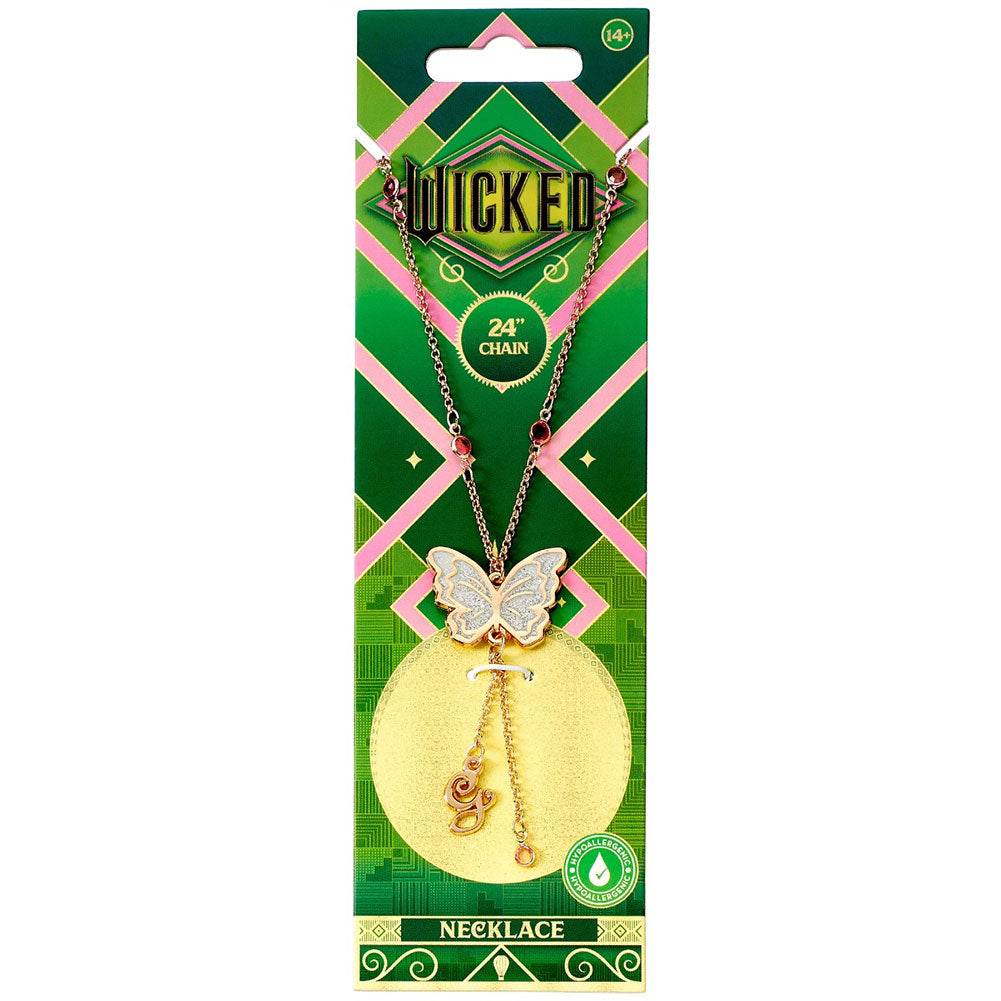 Wicked Rose Gold Glinda Buterfly Necklace - Gift Arch