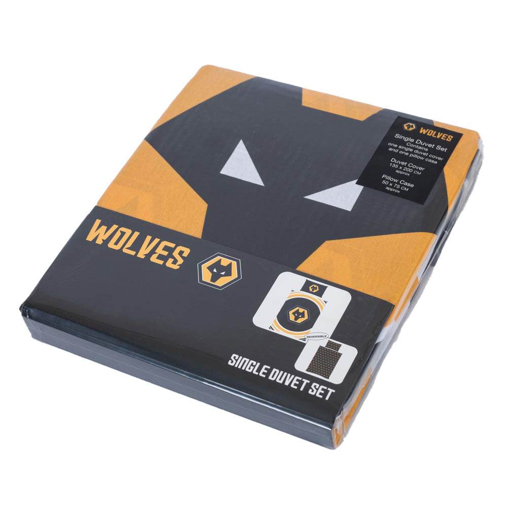 Wolverhampton Wanderers FC Pulse Single Duvet Set - Gift Arch