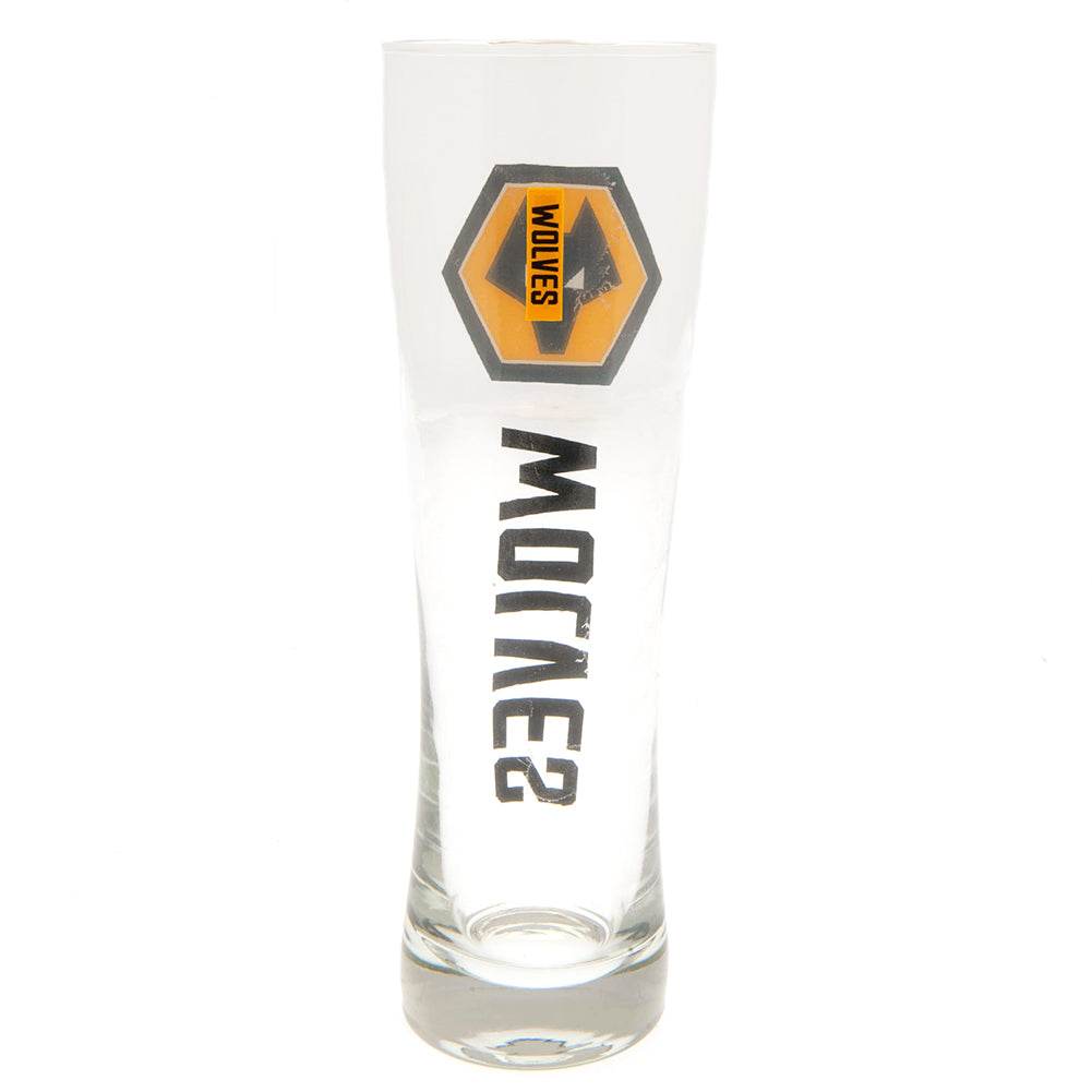 Wolverhampton Wanderers FC Tall Beer Glass - Gift Arch