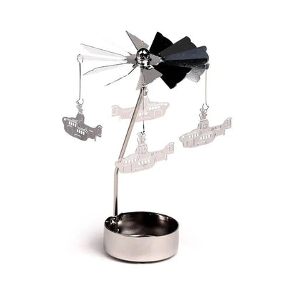 The Beatles Yellow Submarine Carousel Spinning Tea Light Candle Holder - Novelty Toys