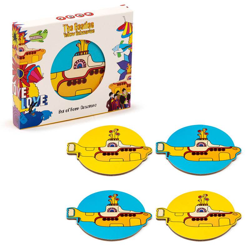 The Beatles Yellow Submarine Set of 4 Cork Coasters - Gift Arch