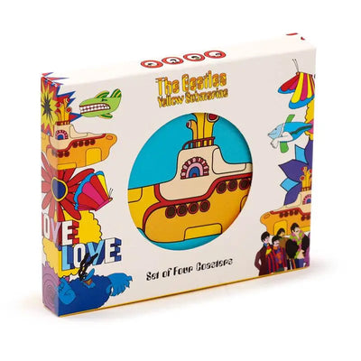 The Beatles Yellow Submarine Set of 4 Cork Coasters - Yellow Submarine/The Beatles