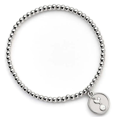 Tottenham Hotspur FC Silver Finish Bead Bracelet