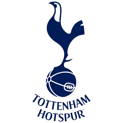 Tottenham hotspur logo with a blue bird and soccer ball.