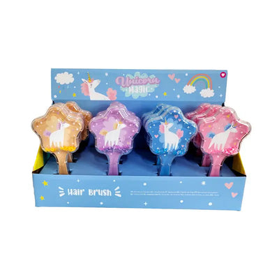 Unicorn Magic Star Shaped Glitter Hair Brush - Beauty Accessories