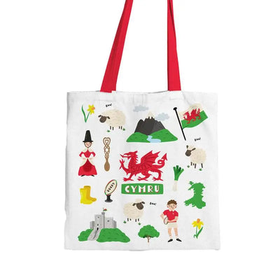 Welsh Dragon Wales (Cymru) Reusable Tote Bag - Reusable Shopping & Storage Bags