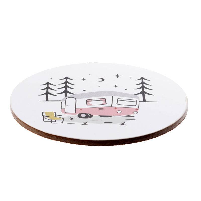 Wildwood Caravan Set of 4 Cork Coasters - Gift Arch
