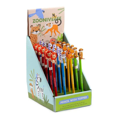 Zooniverse Pencil with PVC Topper - Zoo Safari & Wildlife Parks