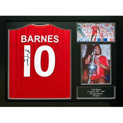 Liverpool FC Barnes Signed Shirt (Framed) - Gift Arch