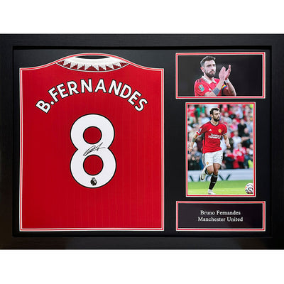 Manchester United FC Bruno Fernandes Shirts (Framed) - Gift Arch