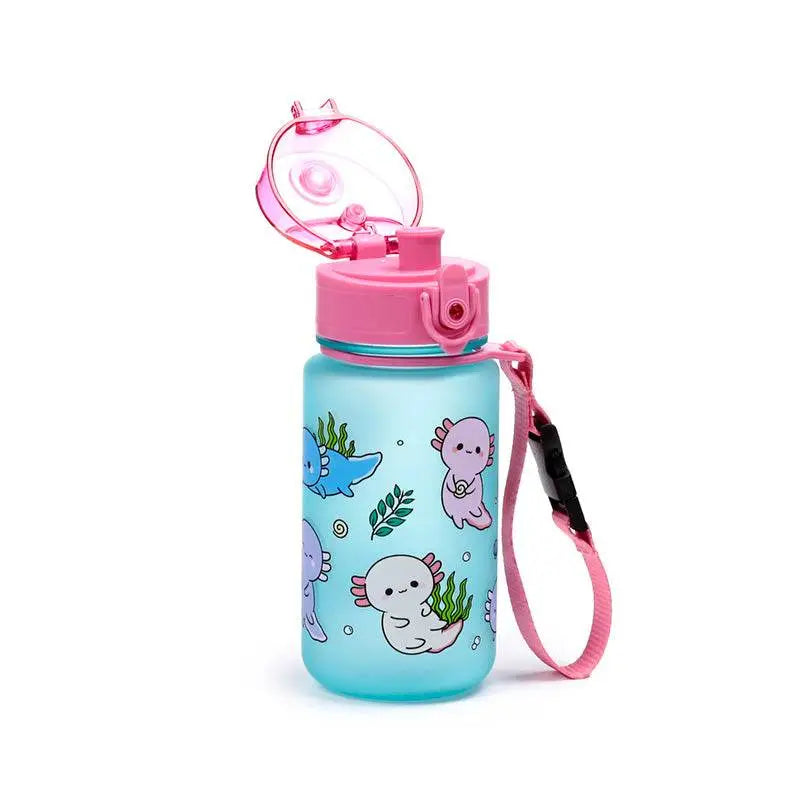 Adoramals Axolotl Pop Top 350ml Shatterproof Bottle - Water Bottles & Flasks