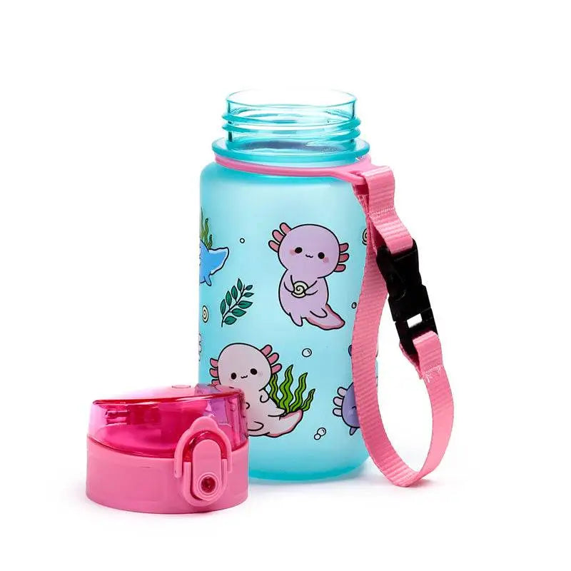 Adoramals Axolotl Pop Top 350ml Shatterproof Bottle - Water Bottles & Flasks